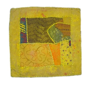 Vintage Indien Decorative Throw Pillow Handmade Patchwork Cushion Cover. i17-438 - Picture 1 of 7