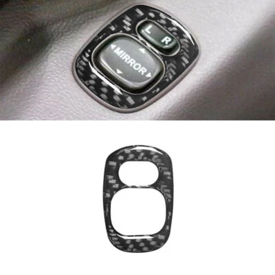 Cubierta de marco de botón de espejo retrovisor interior de fibra de carbono para Toyota Celica 01-05 Foto 1 de 4