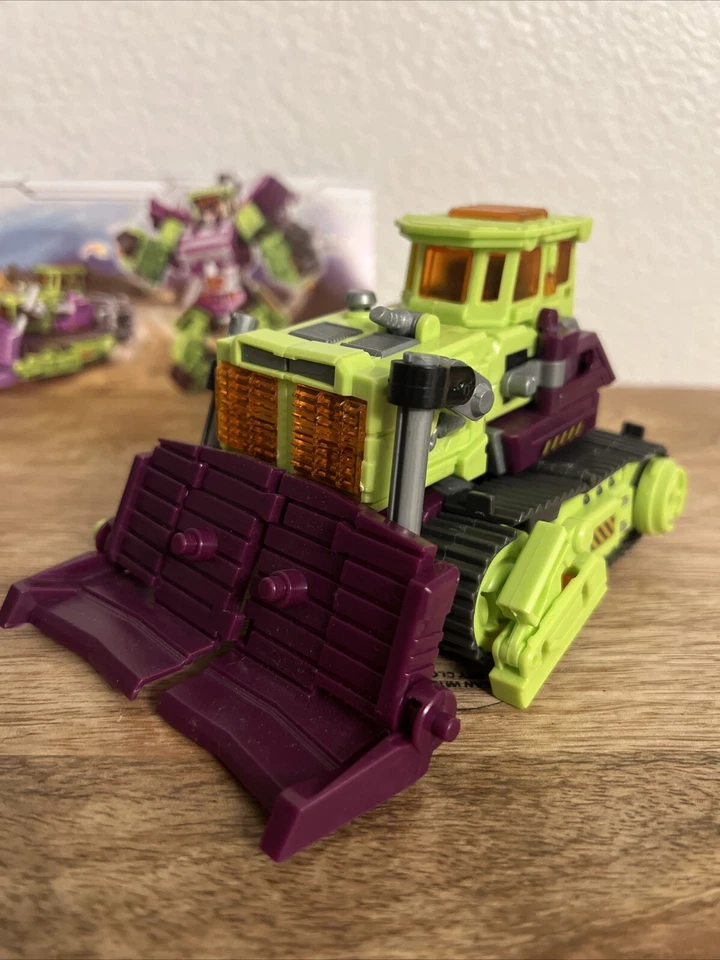 Devastator Green & Purple Truck Transformer Action Figure Plastic Bandai Toy - Image 1 of 4