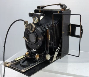 VOIGTLANDER AVUS, 6.5X9CM, WITH 105/4.5 SKOPAR/IBSOR, 6 Plates & Case - Picture 1 of 11