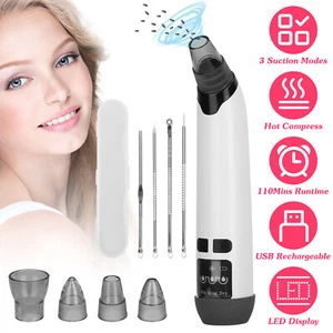 Blackhead Remover Pore Vacuum Facial Pore Cleaner 3 Suction Modes 4 Probes - Picture 1 of 14