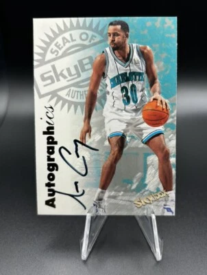 Dell Curry 1997-98 Skybox Autographics Black Autograph - Hornets - Image 1 of 2