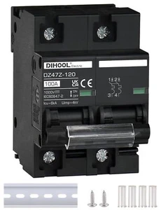 DC Leitungsschutzschalter 100 Amp Solar Trennschalter 2p 1000V für PV, USV, RV B... - Bild 1 von 7