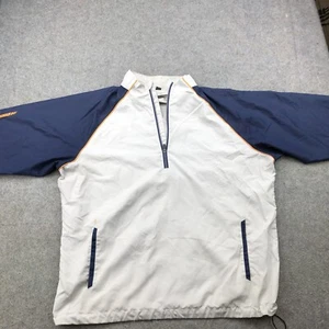 Sun Mountain Pullover Mens 2XL White Blue 1/4 Zip Wind Wear Short Sleeve Shell - Picture 1 of 9