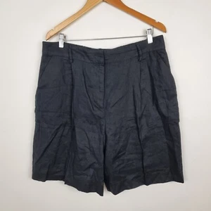 Sussan Linen Shorts Size 16 Black NWT - Picture 1 of 5