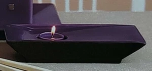 PartyLite Zen Ikebana/Tealight Tray Black Purple Brand New in Box NIB - Picture 1 of 2