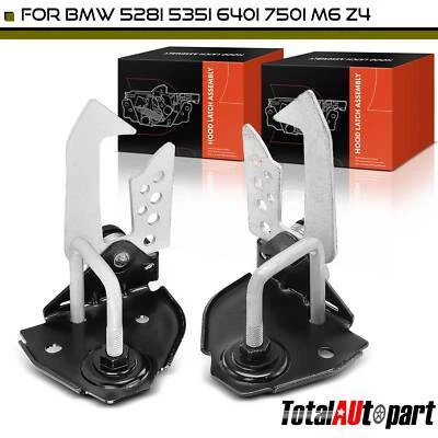 2x Bloqueo de cierre de capó para BMW 528i xDrive 535i 640i 740Ld xDrive M5 Z4 parte superior delantera Foto 1 de 4