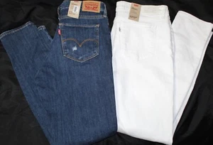 Lot 2 New Levi's 711 Skinny Jeans - Size 10 (30 x 30) - Picture 1 of 5