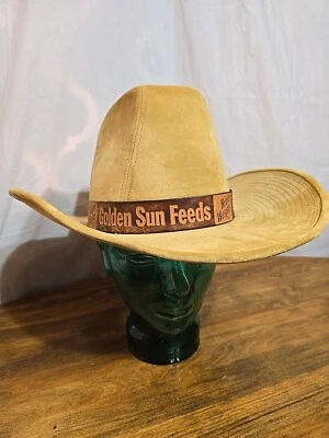 el SOMBRERO VAQUERO "PESOS PESADOS" Golden Sun Feed pana dorada talla grande Foto 1 de 4