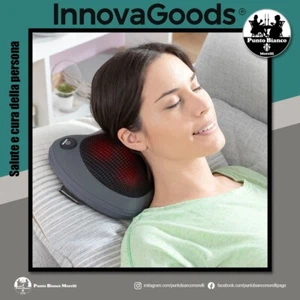 Cuscino massaggiante shiatsu elettrico per cervicale collo gambe piedi schiena - Imagen 1 de 14