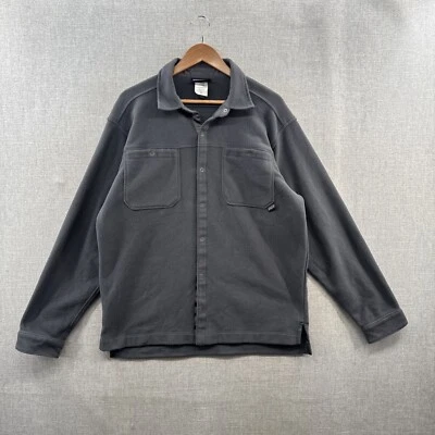 VTG Patagonia Synchilla Micro Fleece Shirt Shacket Mens Medium Gray Snap Rare - Image 1 of 4