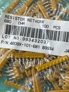 10x 4609X-101-681 680R 1% 1.25W Resistor Networks & Arrays 9pins 680 OHMS - Picture 1 of 3
