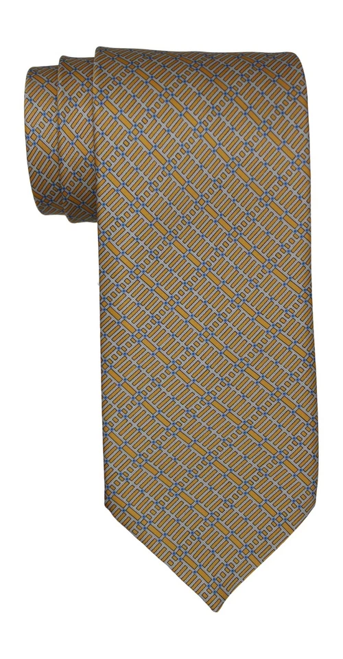 Corbata geométrica Stefano Ricci amarillo satinado Foto 1 de 1