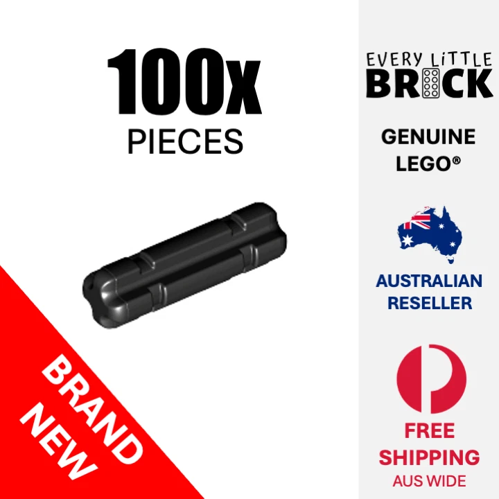 LEGO®｜Parts｜Technic Axle  2L Notched｜32062｜Black｜QTY 100｜NEW｜FREE SHIPPING - Image 1 of 1