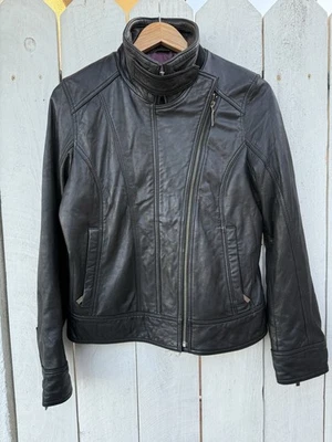 Calvin Klein Women's Leather Jacket Size L - Image 1 of 4