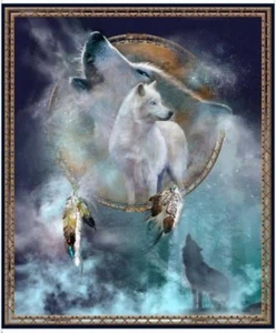 Panel Wolf Song 36" de Carol Cavalaris para Quilting Treasures, 29010-N - Imagen 1 de 1