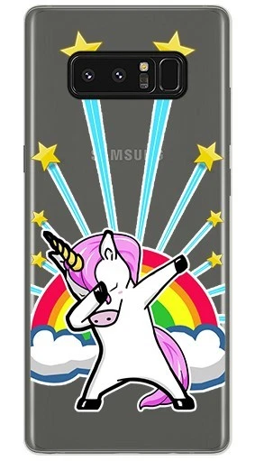 Custodia In Gel Trasparente Per Samsung Galaxy Note 8 Design Unicorno Disegni - Immagine 1 di 1