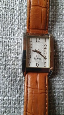 ESPRIT DAMENUHR Silberfarben, Lederband braun,toll! - Bild 1 von 4