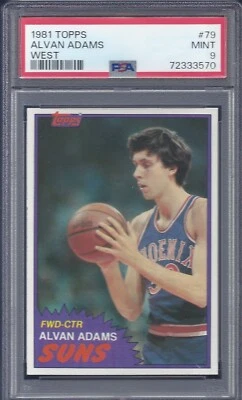 TOUGH CARD  1981 TOPPS #79 ALVIN ADAMS  PSA 9 MINT NEW PSA CASE (B) - Image 1 of 2