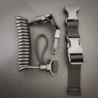 Tactical Lanyard Multi-purpose Spring Lanyard Pistol Secure Lanyard Rifle Sling - Image 1 of 4