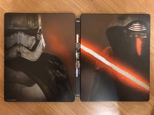 Star Wars Force Awakens Blu Ray Steelbook 2 Disc Kylo Ren Solo Leia Sith Vader - Picture 1 of 8