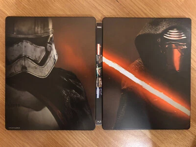 Star Wars Force Awakens Blu Ray Steelbook 2 Disc Kylo Ren Solo Leia Sith Vader - Image 1 of 4