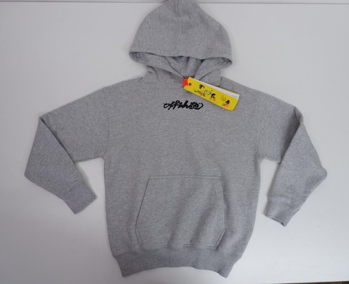 OFF WHITE Felpa con cappuccio Off White Virgil Abloh bambini NUOVA età 8 anni grigio pace £240 rara