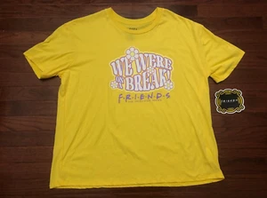 NEW WOMENS FRIENDS THE TV SERIES T SHIRT LADIES 3XL YELLOW WE WERE ON A BREAK - Picture 1 of 6