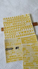 Creative Memories LOT-SCRAPBOOK ALPHABET & #'S STICKERS USED YELLOW 2 SIZES