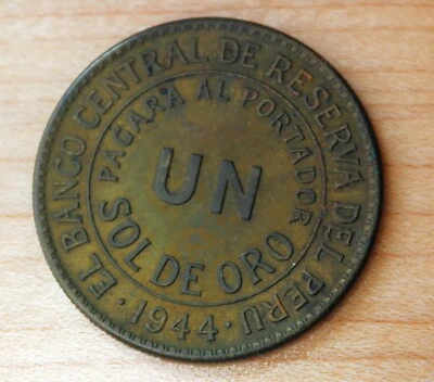 Perú 1944 1 sol Foto 1 de 2