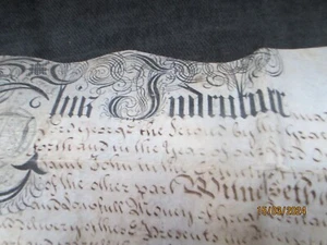 INDENTURE dated 1739 ; BERWICK ST.JOHN ( WILTSHIRE) LAND SALE DEED JOHN GANE - Picture 1 of 12