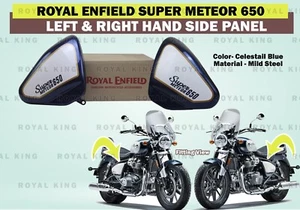 Royal Enfield Super Meteor 650 "Celestial Blue Left & Right Hand Side Panel" - Picture 1 of 14