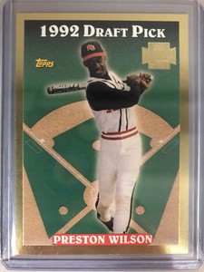 2001 Topps Rookie Reprints Gold #18 Preston Wilson Marlins Parallel Insert Card