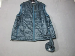 REI Vest Mens 2XL Blue Packable Puffer Pertex Quantum Eco Mock Neck Full-Zip - Picture 1 of 12