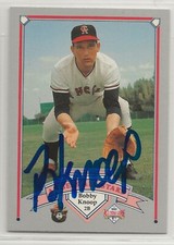 Bobby Knoop signed 1989 Wild Fire Prevention baseball card California Angels