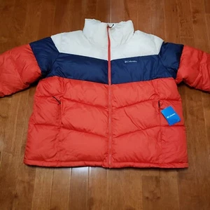 Columbia rot weiß blau Puffer Blasenjacke Damen 3XL Polyester XXXL neu - Bild 1 von 15