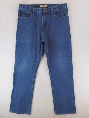 Pantalones de trabajo rectos regulares azules 36x34 Big Mac Jeans para hombre lavado medio Foto 1 de 4