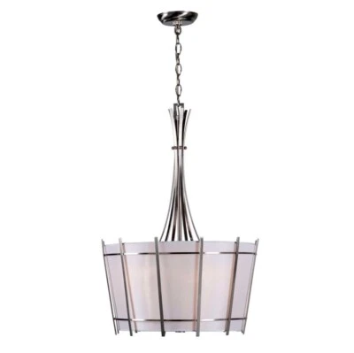 World Imports WI307437 Fensu 3-Light 20 in. Brushed Nickel Hanging Pendant Light - Image 1 of 4
