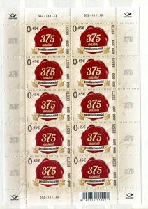 EST_552- 2013 Estonia 375th anniversary of regular postal services SHEET MNH - Picture 1 of 1