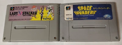 Nintendo Super Famicom Lot of 2 - Lady Stalkers Space Invaders - AUcx10 - Image 1 of 2