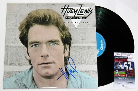 HUEY LEWIS SIGNED PICTURE THIS LP VINYL RECORD AND THE NEWS AUTOGRAPHED +JSA COA Cover
