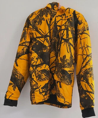 Sukinno BLAZE ORANGE CAMO Outdoor Hunting Jacket / Fleece Lined Coat - LARGE - Image 1 of 4