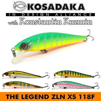 KOSADAKA THE LEGEND ZLN XS 118F FLOATING FISHING BAIT MINNOW LURE 118mm 19g - Photo 1/4