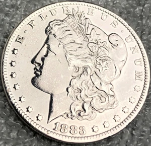 1883-O Morgan Silver Dollar Absolutely Super Fine Detail 7 Tell Feathers 252 - Picture 1 of 2