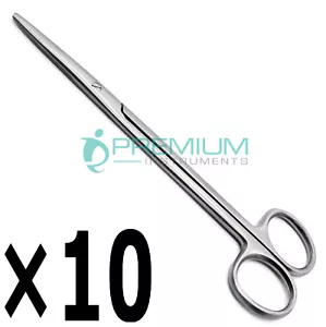 10× New Medical Scissors Straight 6" Blunt/Blunt Surgical Premium Instruments - Picture 1 of 6