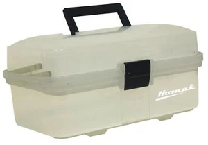 Homak 13-Inch Plastic Transparent Toolbox with 2 Tray Tier, TP00113067 - Picture 1 of 1