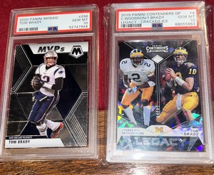 2019 Panini Contenders Charles Woodson Tom Brady Cracked Ice 4/23 Lot Psa 10