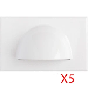 New 5X White Bull Nose Wall Plates for Cable Management Plate FREE SHIPPING - Picture 1 of 2