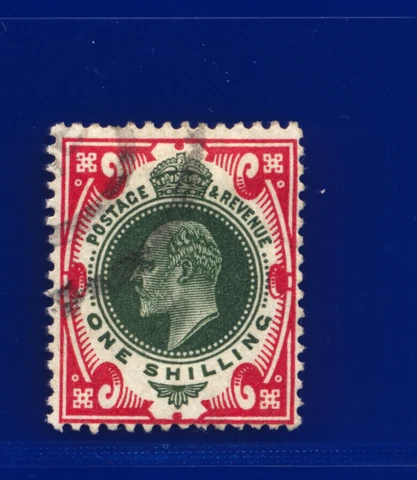 1912 SG314 1s Green & Carmine M47(5) Good Used Cat £35 eggp Cover