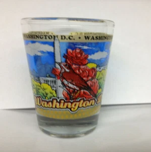 WASHINGTON D.C STATE WRAPAROUND SHOT GLASS SHOTGLASS NEW  - Picture 1 of 1